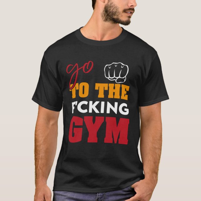 Gå till gungande gym Värpmuskler GYM T Shirt (Framsida)