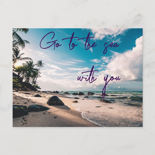 Gå till havet vykort (Framsida)