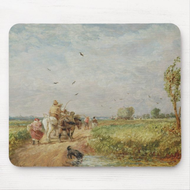 Gå till hayfielden, 1853 (olja på millboard) musmatta (Framsidan)