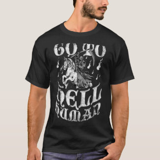 Gå till helvetet Human Unicorn Grim Reaper Hallowe T Shirt