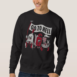 Gå till helvetets Vintage Distress Creepy Cute Got Lång Ärmad Tröja