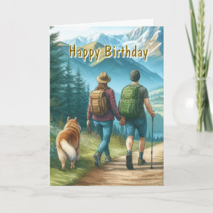 Gå till Hiking Grattis på födelsedagen Kort