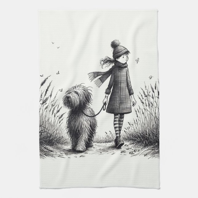 Gå till Hund Kitchen Towel Kökshandduk (Vertikal)