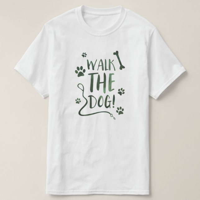 gå till hund tee shirt (Design framsida)