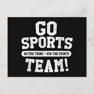 Gå till idrottsgruppen! Funny sport Helg Vykort