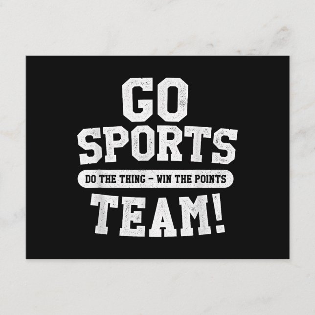 Gå till idrottsgruppen! Funny sport Tilläggskort (Framsida)