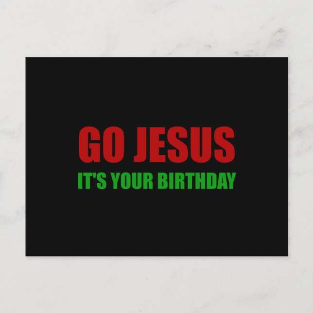 Gå till Jesus Juldag Helg Vykort (Framsida)