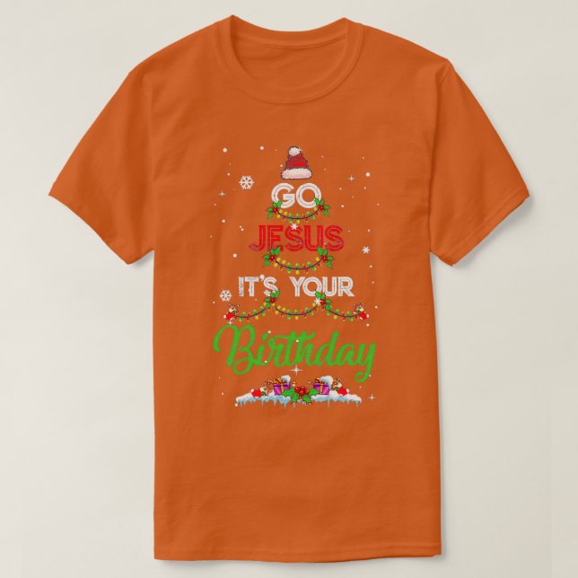 Gå till Jesus och dina vackra julklappar på födels T Shirt (Design framsida)