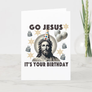 Gå till Jesus på din födelsedag Tack Kort