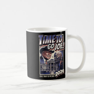 Gå till Joe Funny Pro Trump& Zombie Biden 2024 Kaffemugg
