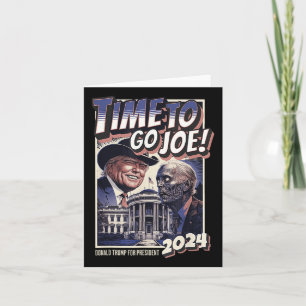 Gå till Joe Funny Pro Trump&amp; Zombie Biden 2024 Kort