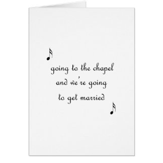 Gå till kapell hälsningskort