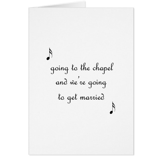 Gå till kapell hälsningskort (Framsidan)