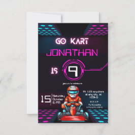 Gå till Kart Birthday-inbjudan Inbjudningar