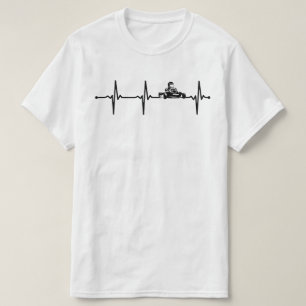 Gå till Kart Tävla Driver ECG-pulsslag Bv T Shirt