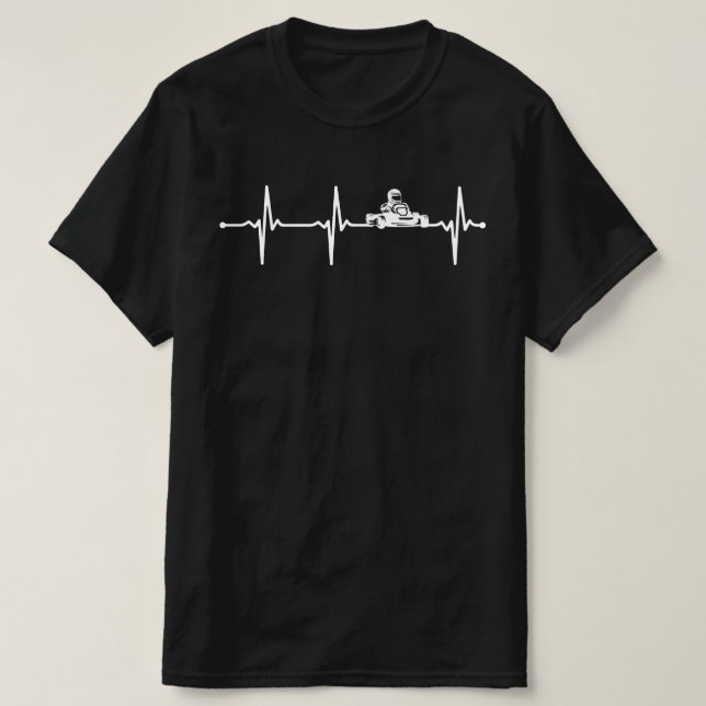Gå till Kart Tävla Driver ECG-pulsslag Wv T Shirt (Design framsida)