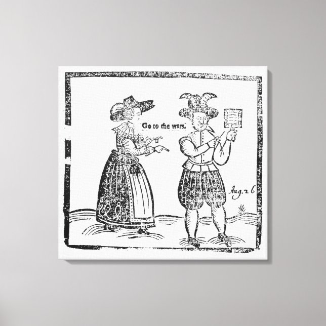 Gå till Krig, illustration från en pamphlet showi Canvastryck (Framsida)