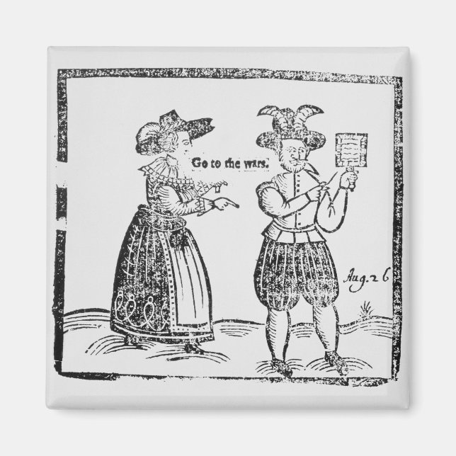 Gå till Krig, illustration från en pamphlet showi Magnet (Framsidan)