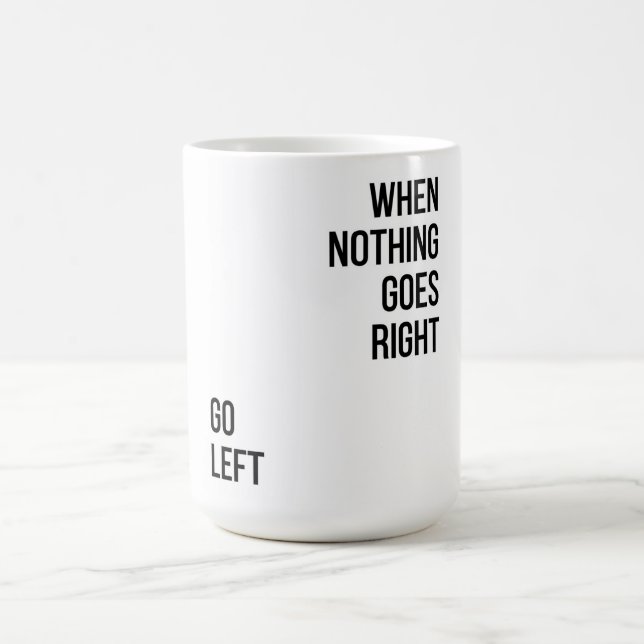 Gå till lämnat svart typografi kaffemugg (Center)