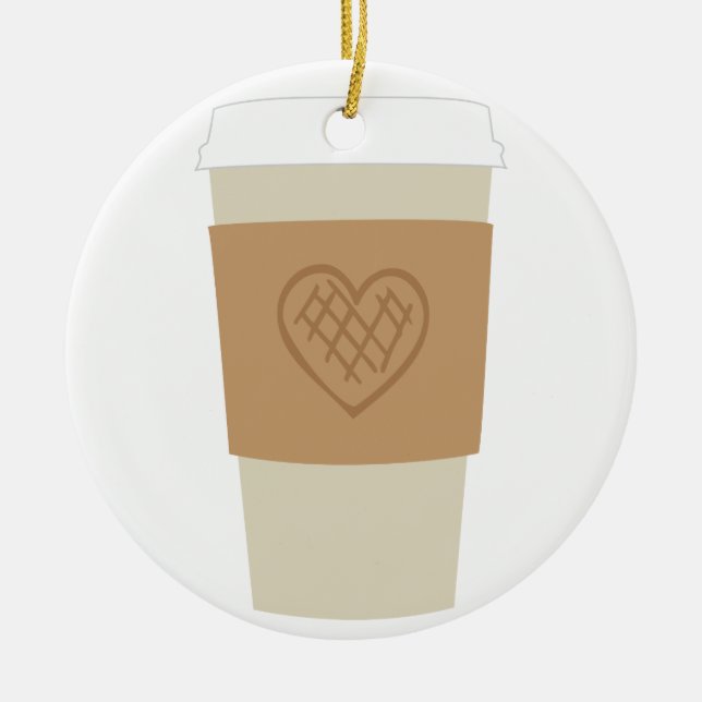 Gå till latte julgransprydnad keramik (Framsidan)