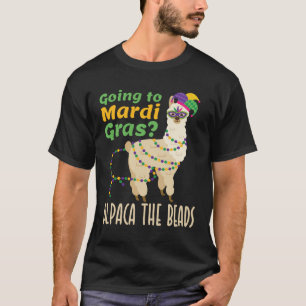 Gå till Mardi Gras Alpaca i Pärlor T Shirt
