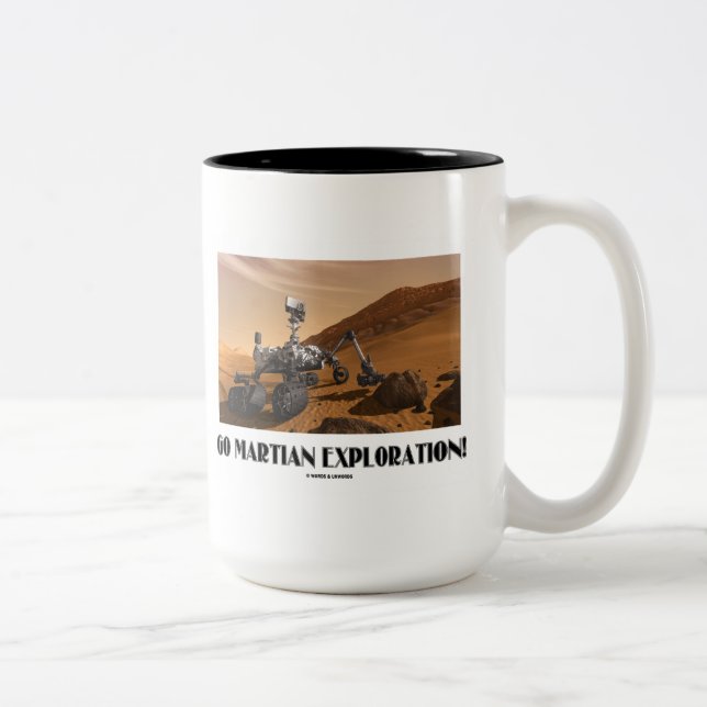 Gå till Martian Exploration! (Mars Rover Curiosity Två-Tonad Mugg (Höger)