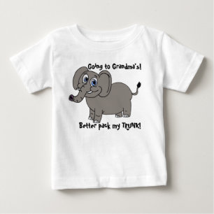 Gå till mormor T-tröja för elefantspädbarn T-shirt