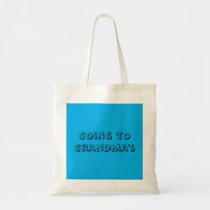 Gå till mormors - liten tote-bag tygkasse