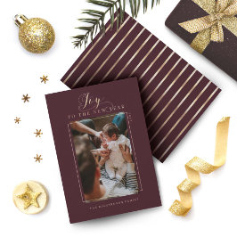 Gå till nyårsskript för Elegant Photo & Rand Julkort