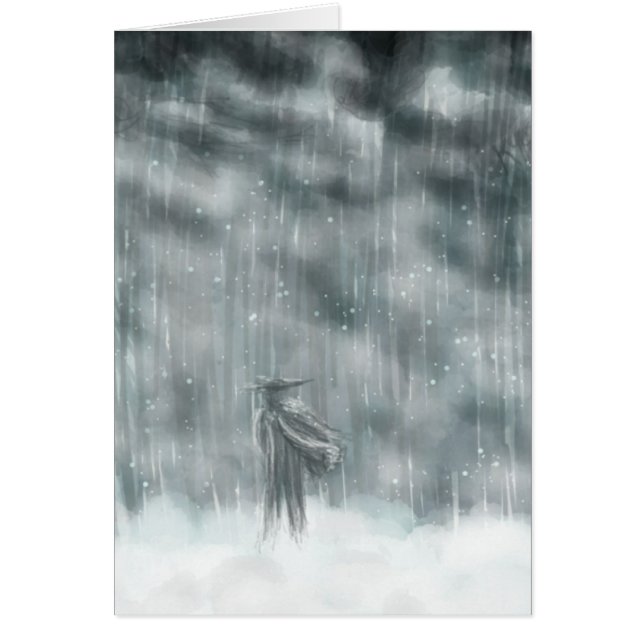 Gå till och med stormen hälsningskort (Framsidan)