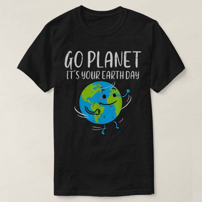Gå till planeten med din miljödag-Manar T Shirt (Design framsida)