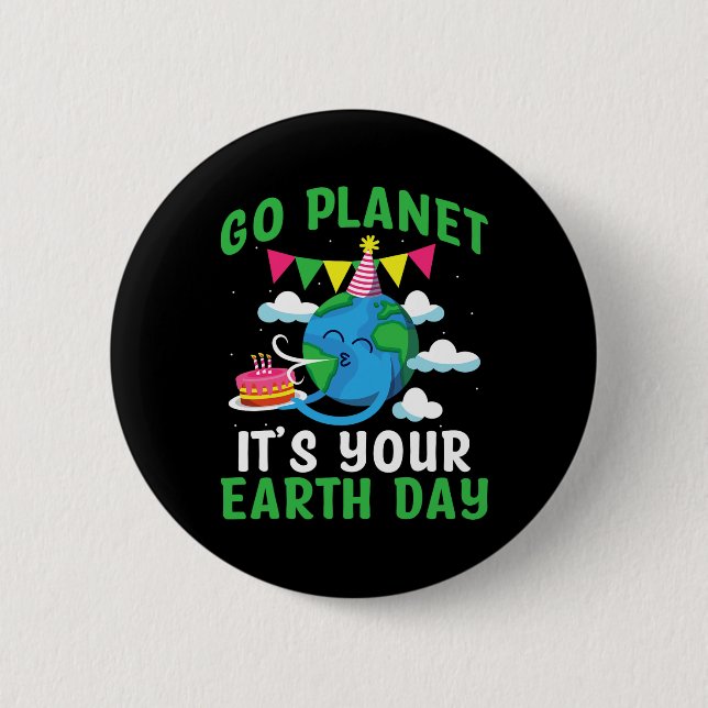 Gå till planeten på din jorddag 4 knapp (Framsida)
