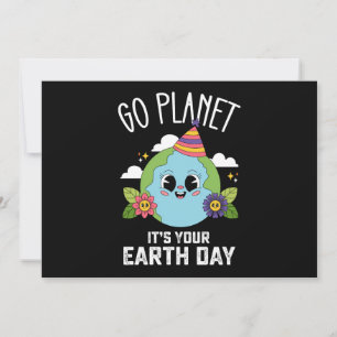 Gå till planeten på din jorddag, den fina födelsed inbjudningar
