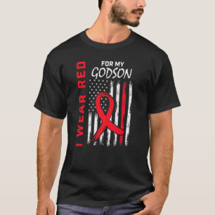 Gå till Red Godson Heart Disease Awareness Flagga  T Shirt