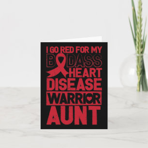 Gå till Red Heart Disease Awareness Bad Warrior Mo Kort