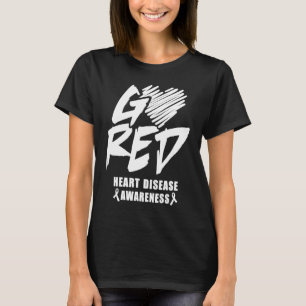 Gå till Red Heart Disease Awareness Month Ribbon T Shirt