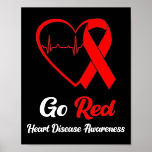 Gå till Red National Heart Disease Awareness Månad Poster
