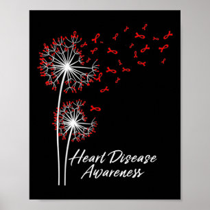 Gå till Red Ribbon Heart Disease Awareness Månad Poster