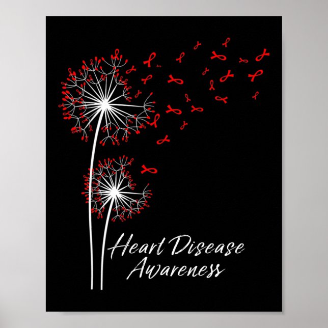 Gå till Red Ribbon Heart Disease Awareness Monme K Poster (Framsidan)