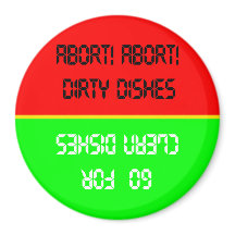 Gå till Ren/Avbryt röd/Grönt Dishwasher Magnet