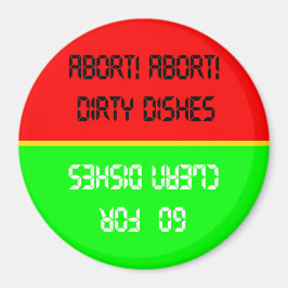 Gå till Ren/Avbryt röd/Grönt Dishwasher Magnet