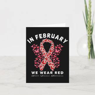 Gå till rött i februari Hjärtsjukdomens medvetande Kort