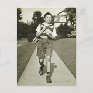 Gå till skolan vykort