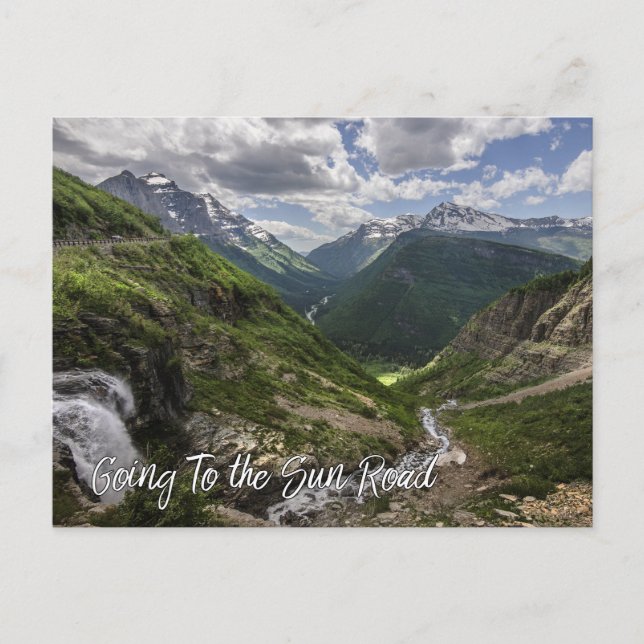 Gå till Sol Road Glacier National Park Vykort (Framsida)