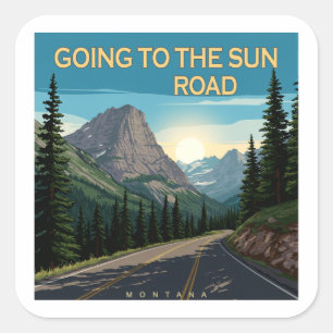Gå till Sol Road Montana Ligcape Fyrkantigt Klistermärke