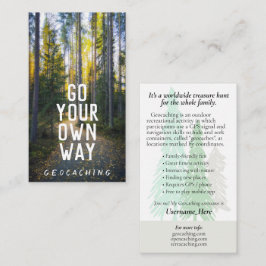 Gå till spårningskort med information om mugglar visitkort