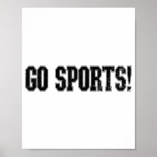 Gå till sport! Lönsam Vintage Sport Fläkt Go Sport Poster