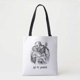 Gå till St. Joseph Baby Jesus Religiösa Tygkasse