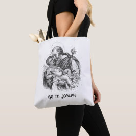 Gå till St. Joseph Baby Jesus Religiösa Tygkasse
