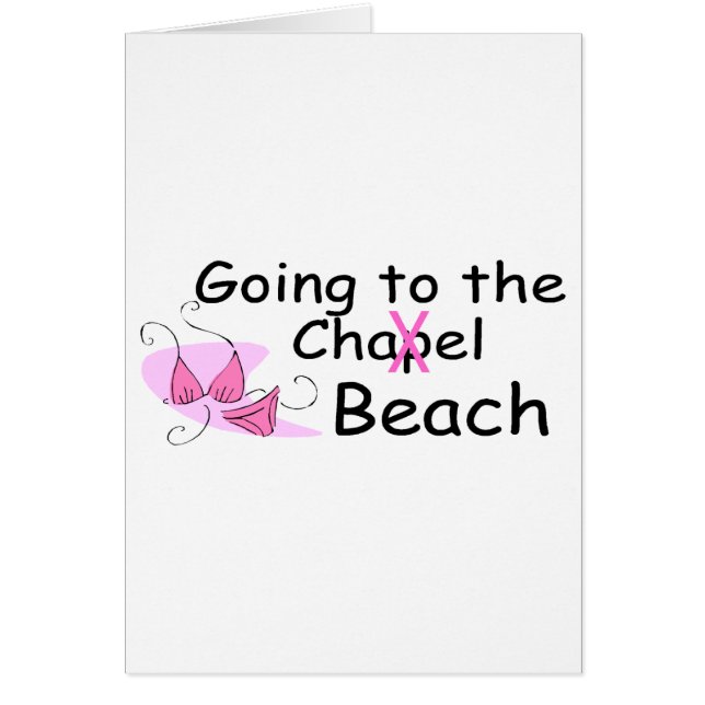 Gå till stranden (baddräkten) hälsningskort (Framsidan)